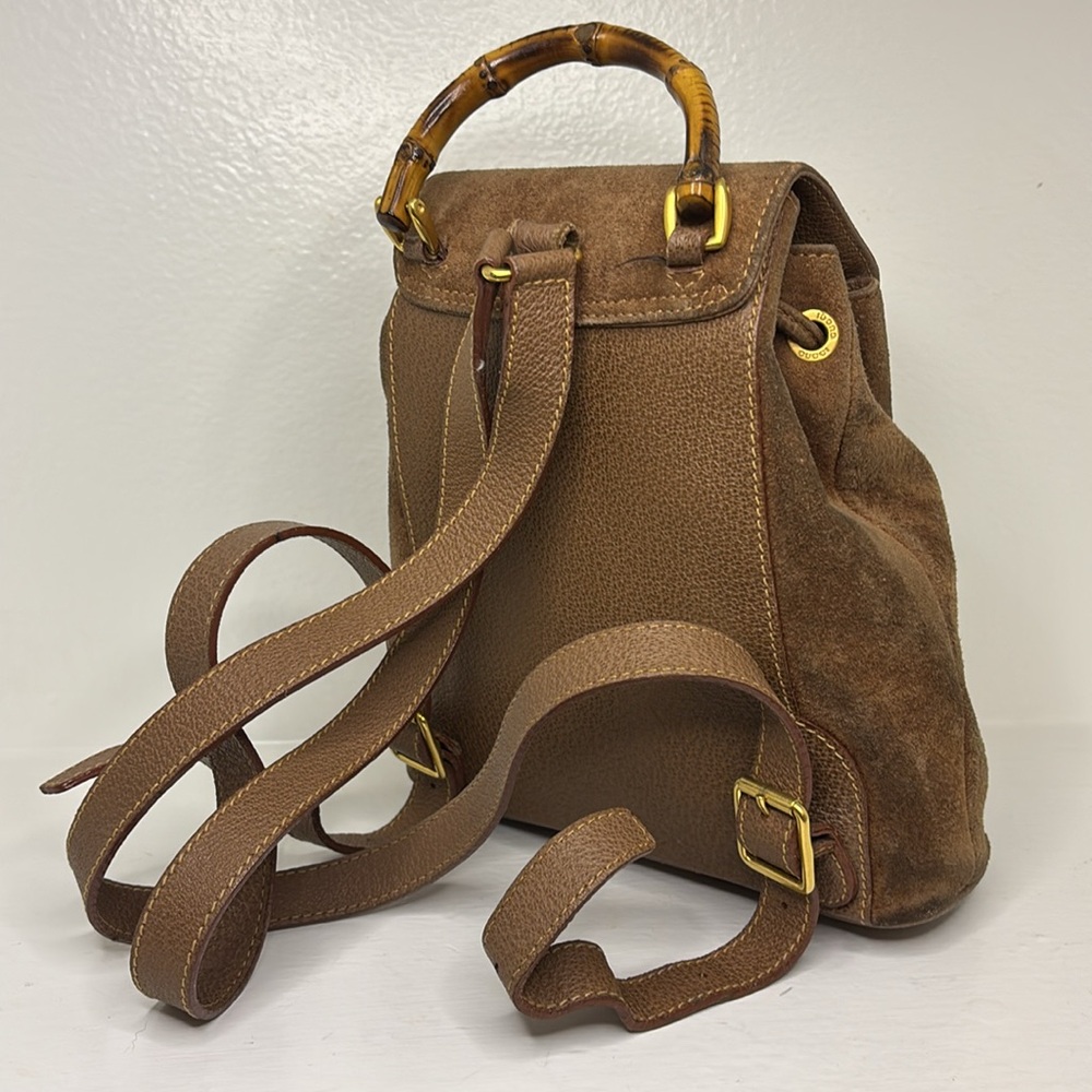 Gucci Backpack - Bamboo Suede - image 2